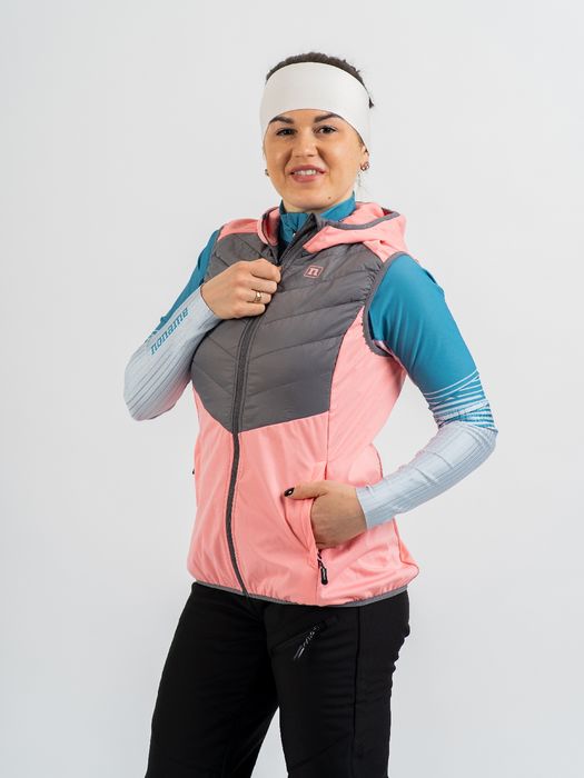 Жилетка женская NONAME HYBRID VEST 24 WOS SALMON ROSE/GREY, р-р 4-S
